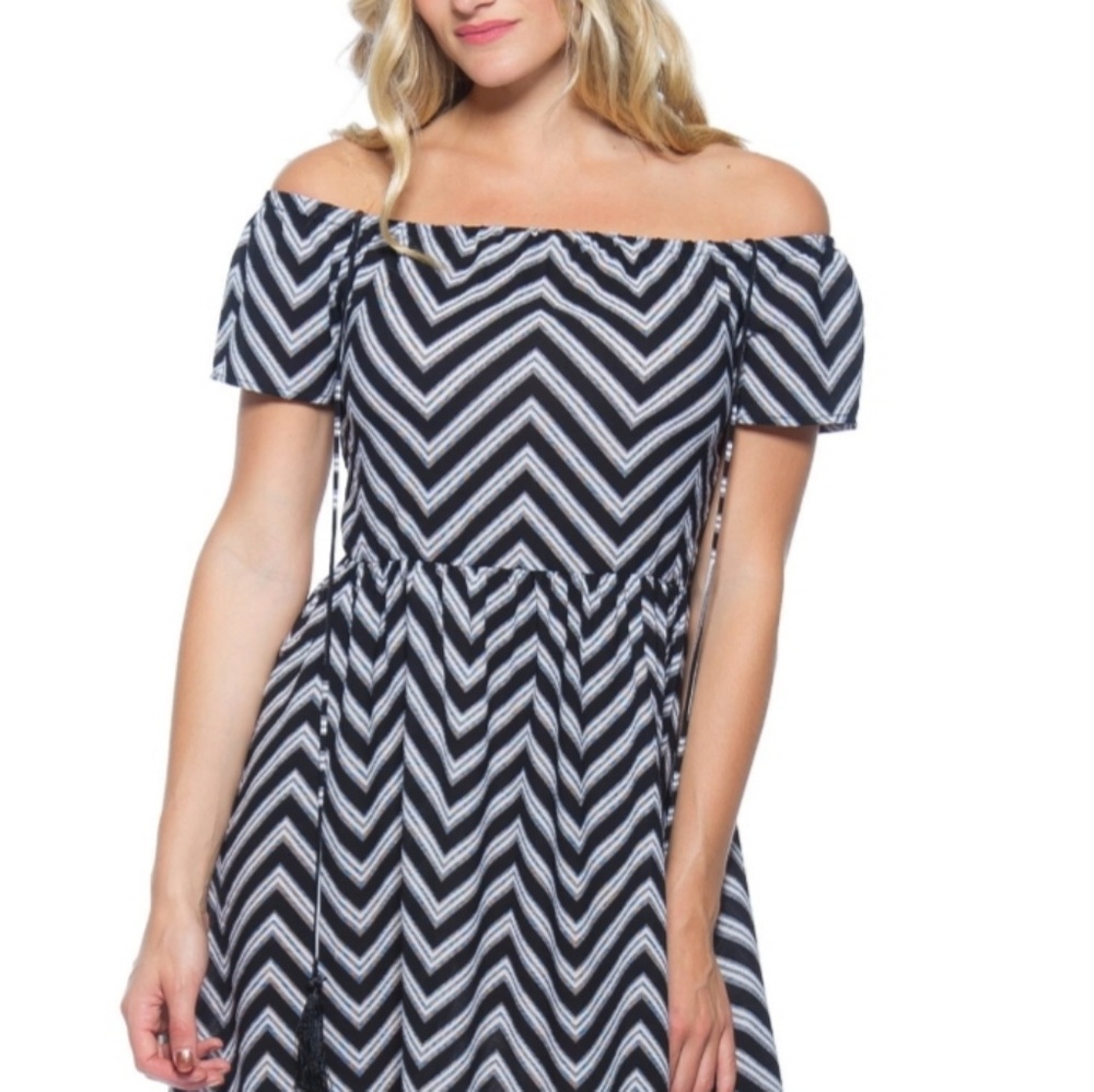 Boho Style Off The Shoulder Midi Dress